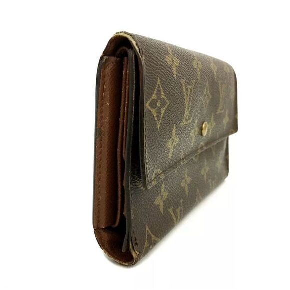 Louis Vuitton Monogram Sarah Long Bifold Wallet Brown Unisex - Picture 3 of 8